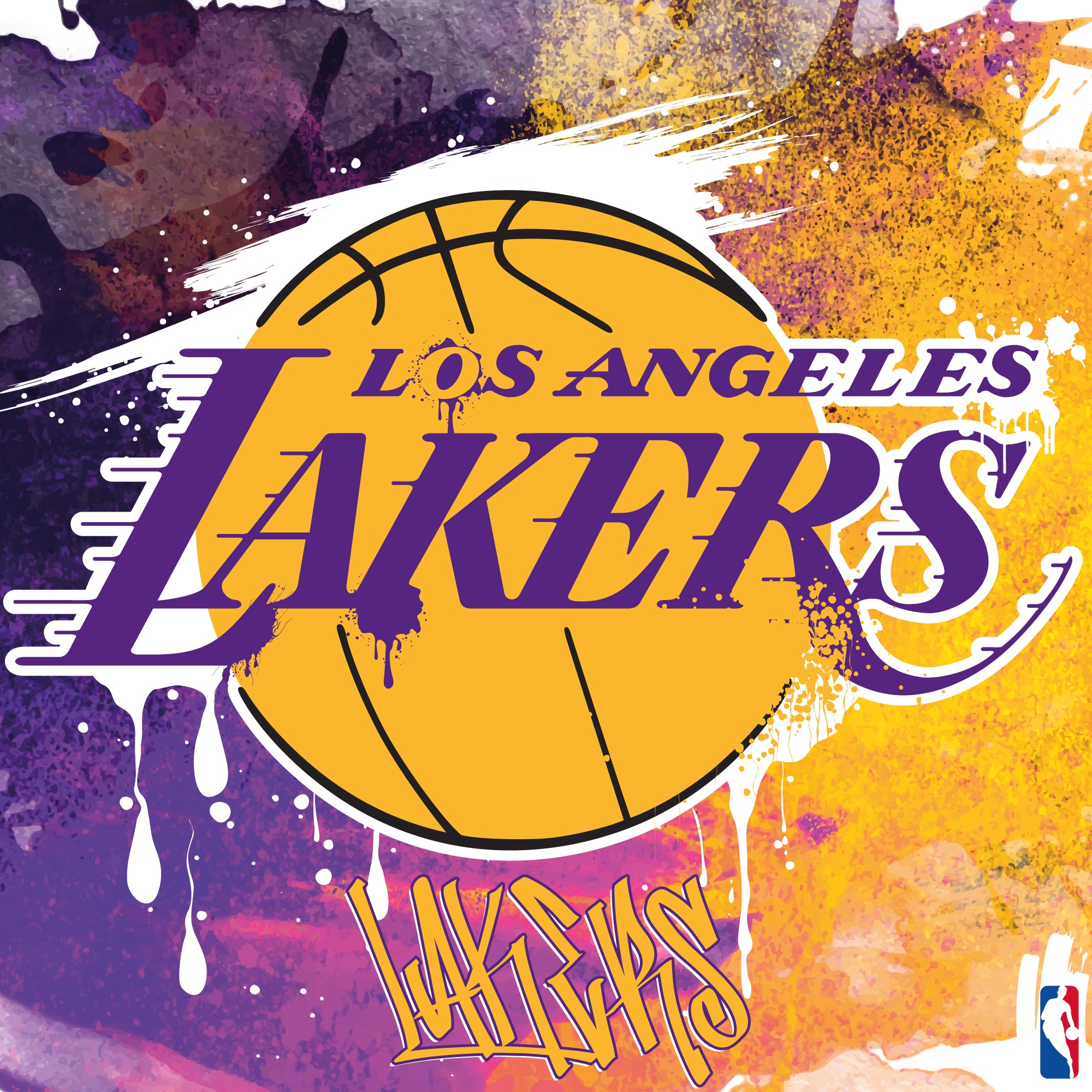 PLAQUE IMPRIMÉ - LAKERS 🟣🟡