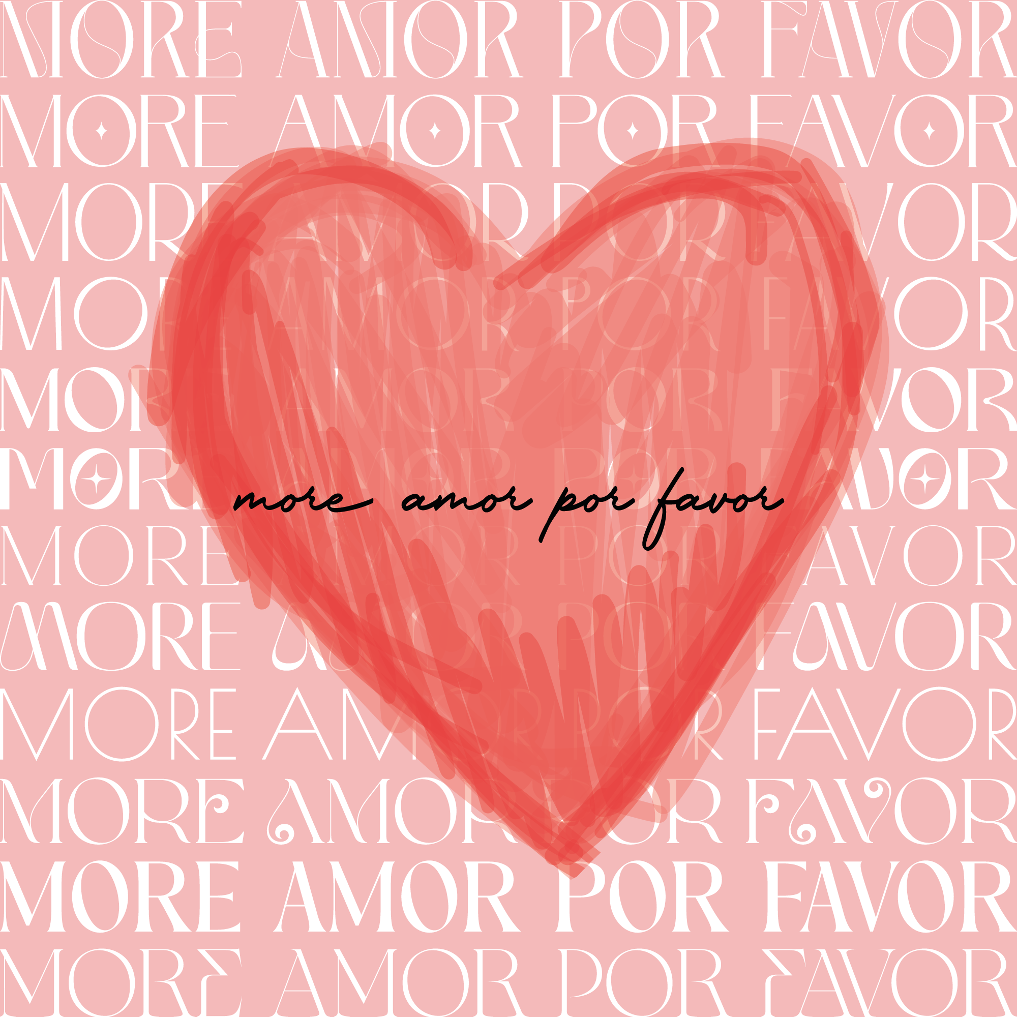 PLAQUE IMPRIMÉ - MORE AMOR POR FAVOR 💖