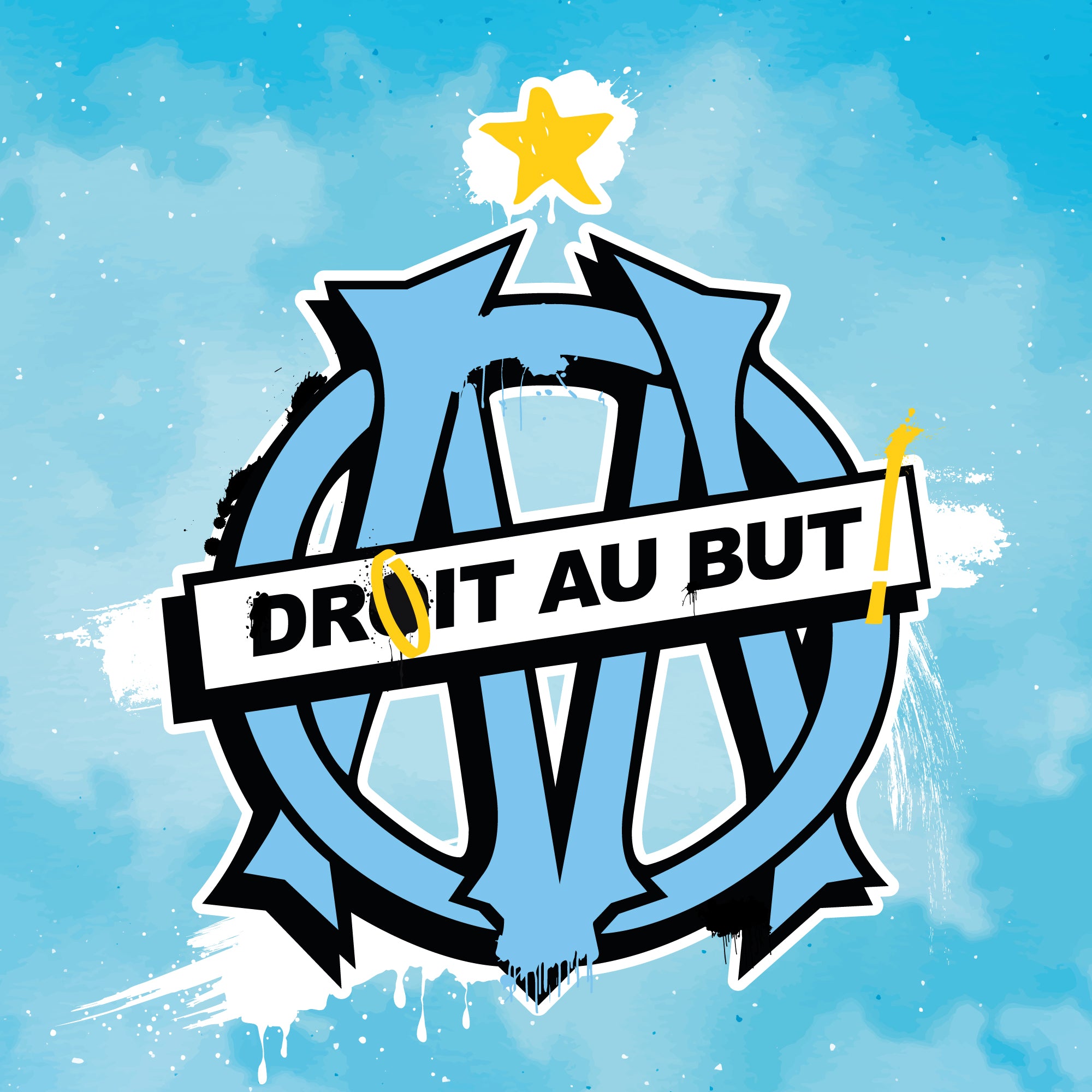 PLAQUE IMPRIMÉ - OM 🔵⚪️