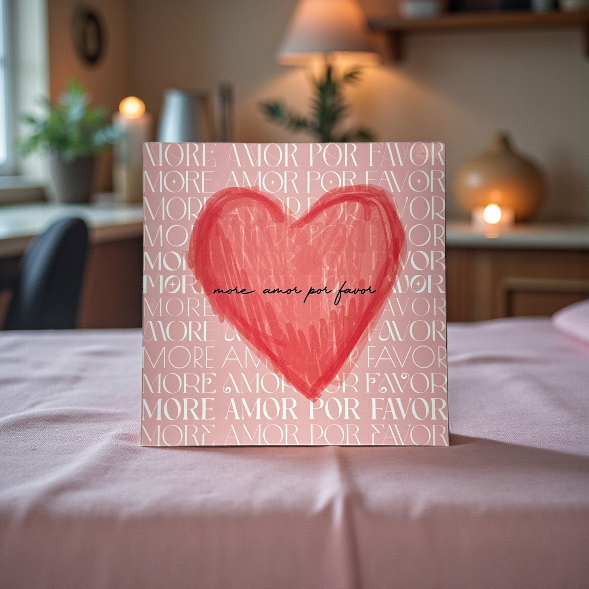 PLAQUE IMPRIMÉ - MORE AMOR POR FAVOR 💖